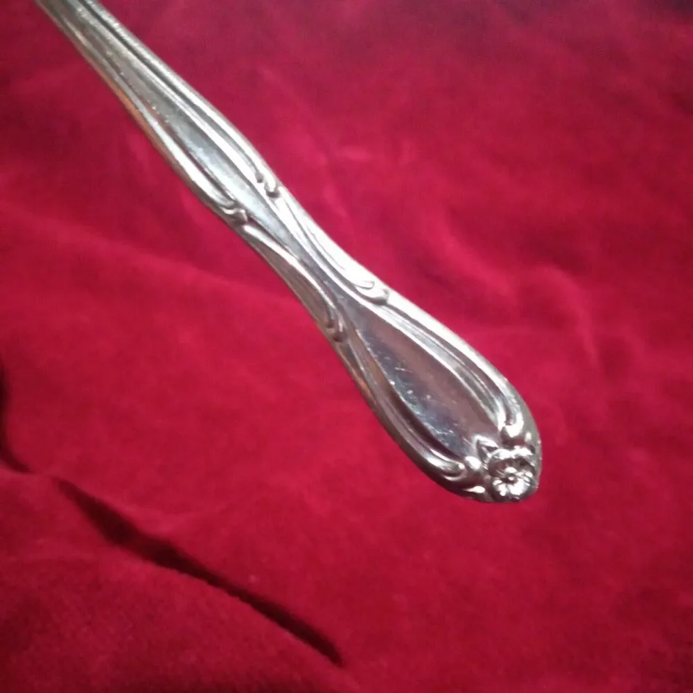 Americana Products AMP2 Stainless Steel Oval Soup Spoon-Set Of 4-Floral-Vintage
